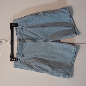 Wrangler Vintage Light Wash High Rise Jean Shorts Jorts Size 33